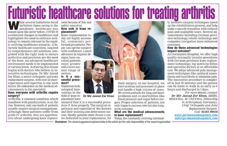 Futuristic healthcare solutions for treating arthritis